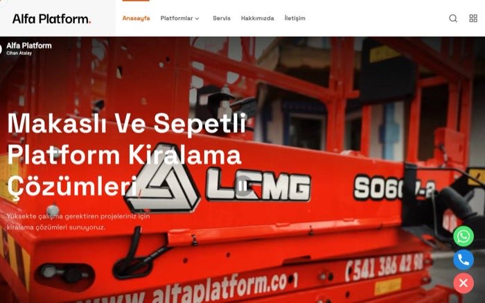 Alfa Platform — kurduğumuz web sitesi