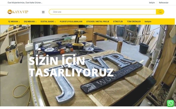 KayaVIP — kurduğumuz web sitesi