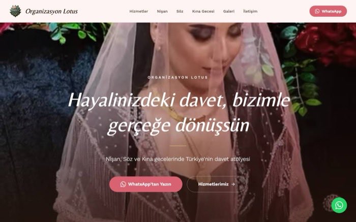 OrganizasyonLotus — kurduğumuz web sitesi