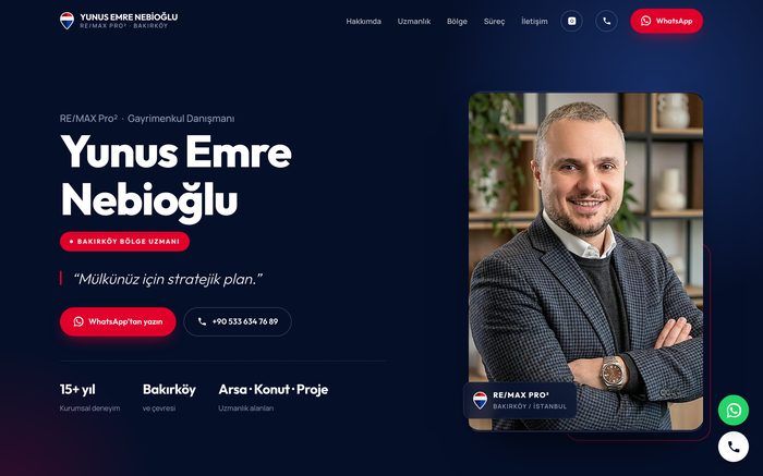 Yunus Emre Nebioğlu — kurduğumuz web sitesi